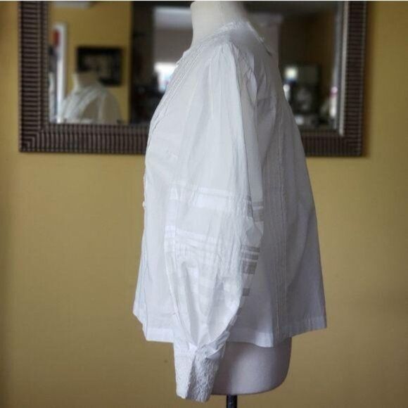 NWT Anthropologie Delilah Pleated Lace Peasant Blouse - Picture 5 of 13